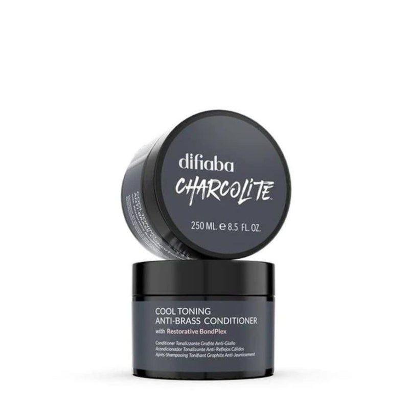 Difiaba Charcolite Cool Toning Anti-Brass Shampoo & Conditioner Duo with Activated Charcoal & Restorative BondPlex | Neutralizes Brassy Tones & Strengthens Hair â€“ Set of 2 (8.5 oz Each) - Image 3