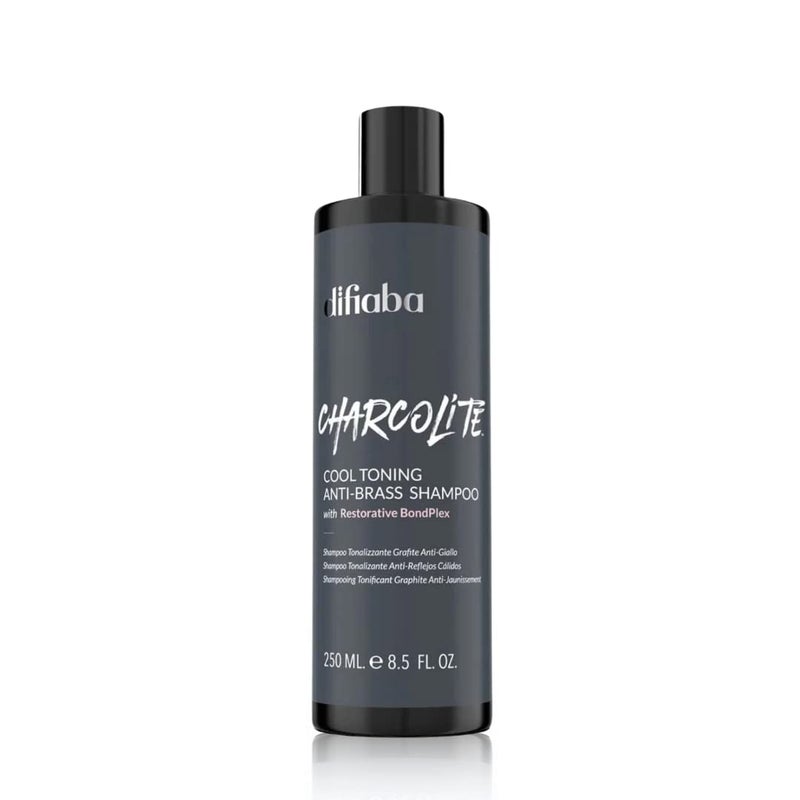 Difiaba Charcolite Cool Toning Anti-Brass Shampoo & Conditioner Duo with Activated Charcoal & Restorative BondPlex | Neutralizes Brassy Tones & Strengthens Hair â€“ Set of 2 (8.5 oz Each) - Image 2