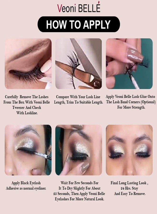 فيوني بيل لاصق فيوني بيل سوبر لاش لتثبيت محدد العيون، 8 مل، لاصق رموش فائق القوة ومقاوم للماء، خالٍ من اللاتكس - Image 3