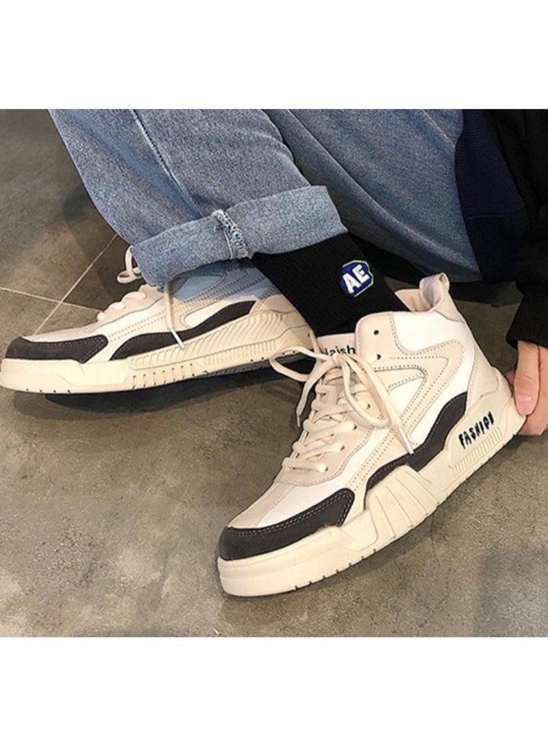 KUYING High top shoes, boys' trendy shoes, versatile sports and leisure shoes, Hong Kong style trendy board shoes - Image 3
