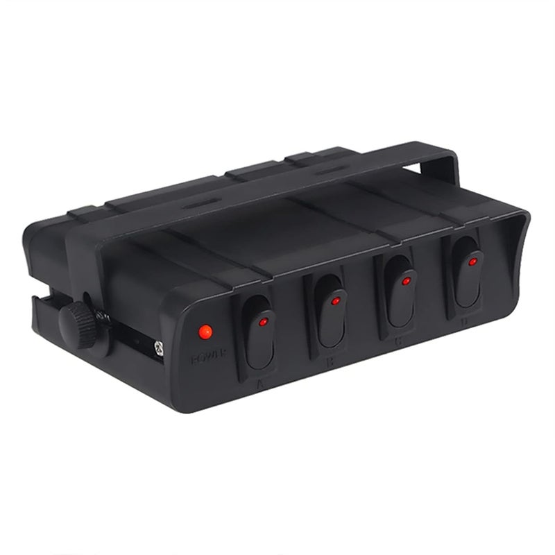 Wivplex 4 Gang Rocker Switch Panel for Vehicles and Marine - Image 1