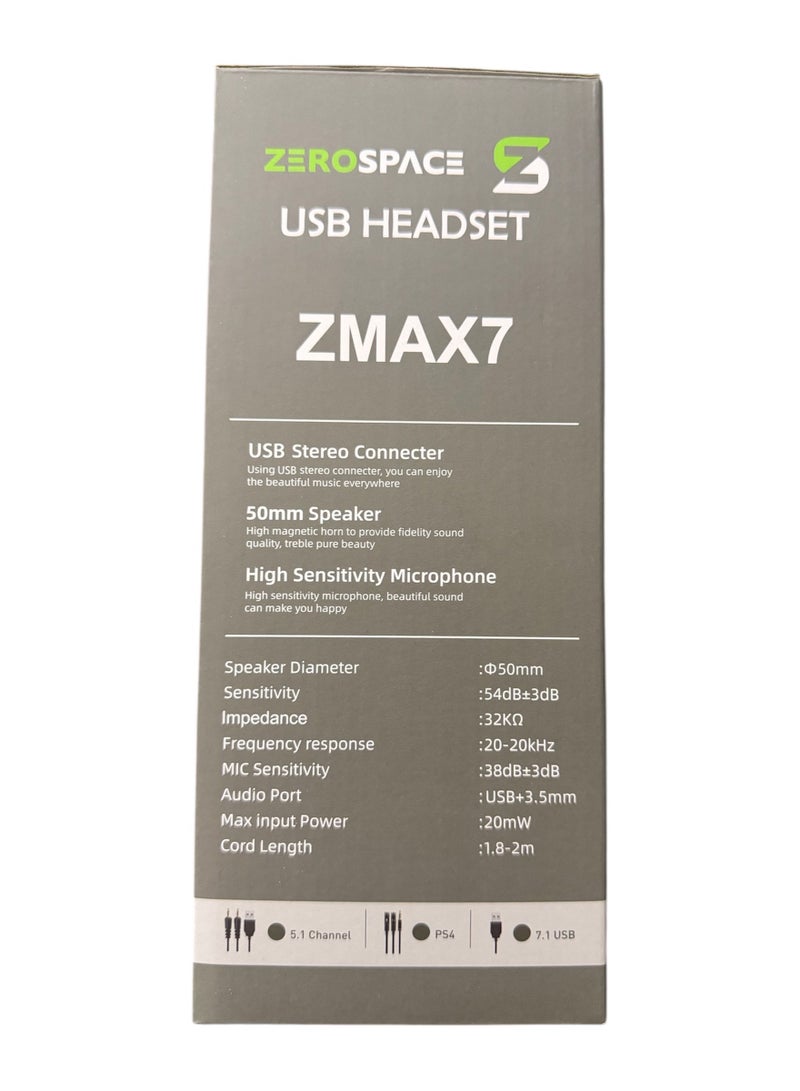 زيروسبيس سماعة راس سلكية للألعاب مزودة بخاصية الغاء الضوضاء وصوت محيطي جهير استيريو - Image 4