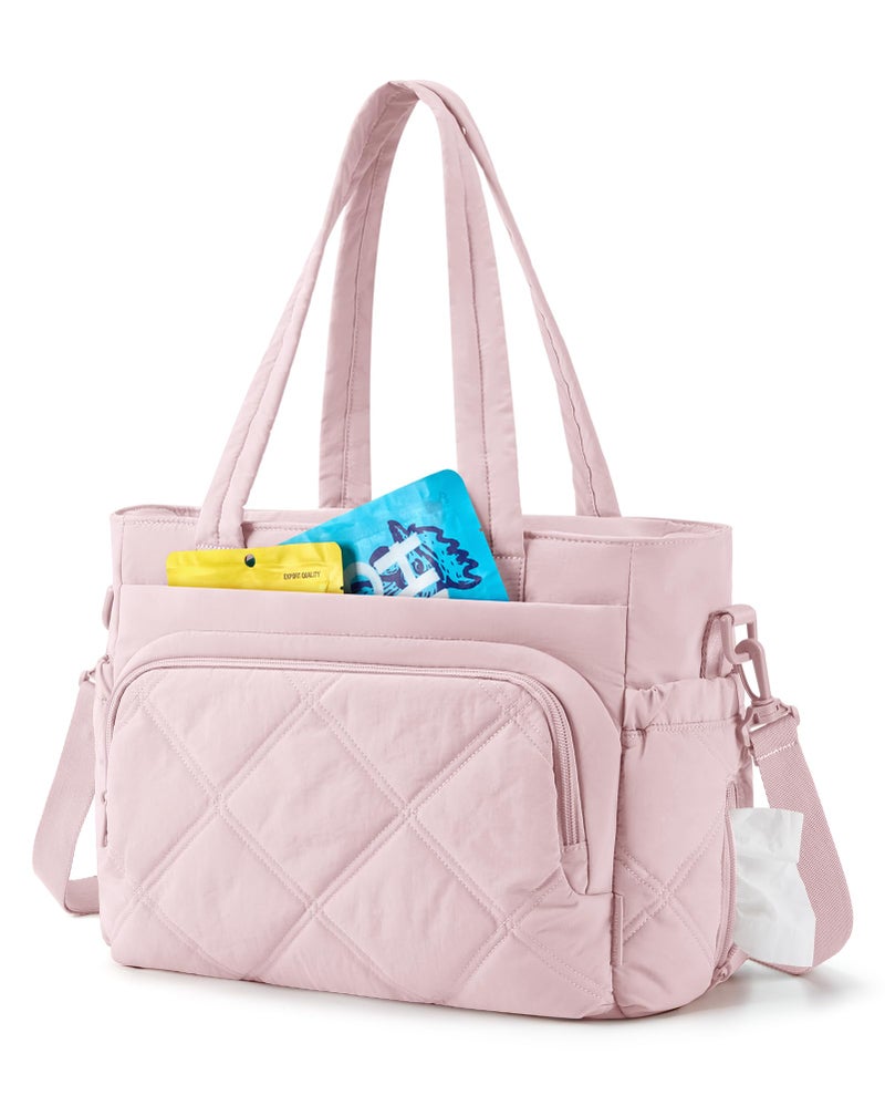 BAGSMART Lunch Bag Women Large Lunch Box Insulated Tote Bag with Multi-Pockets Quilted Puffy Tote for Work, Outdoors - Image 1