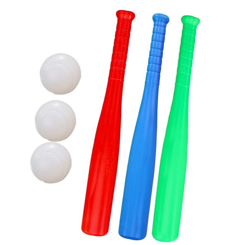 TOYANDONA 6pcs Kids Outdoor Baseball Practice Toys Children Toddlers Baseball Bats Baseballs Batting Skill Training Kids Toddlers - Image 1