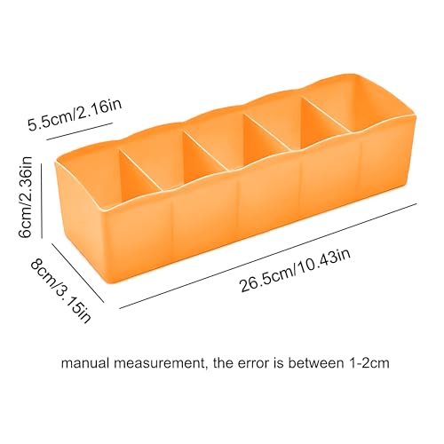 Oblivion 5 Grid Plastic Storage Box Drawer Organizer – Multicolor Stackable Storage Box, Closet Divider for Undergarments, Socks, Ties, Jewelry & Accessory, Space-Saving Wardrobe Partition (Pack of 4) - Image 3