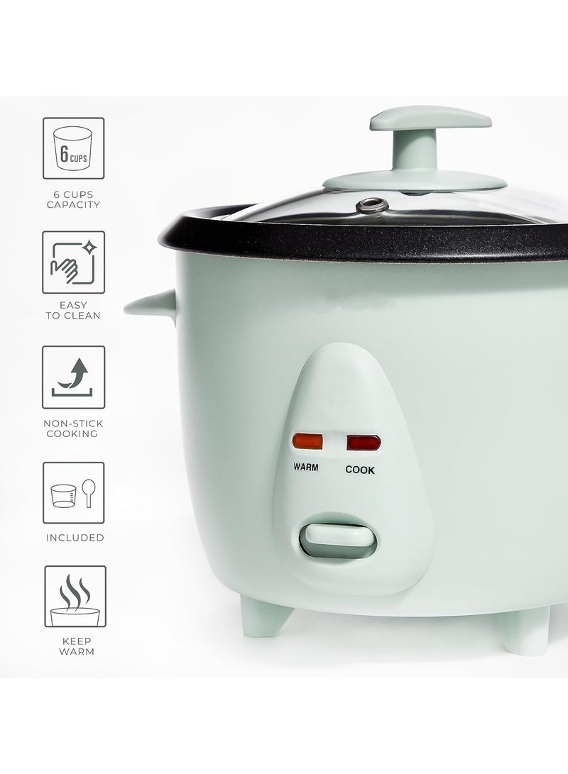 Rice Cooker 300W Effortless Cooking And Perfectly Cooks 3 Cups Of Raw Rice For 6 Cups Of Cooked Rice Sage - Image 3