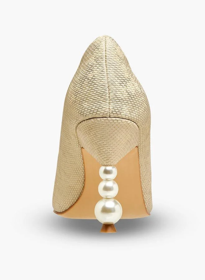 Flora Bella By Shoexpress  Women Pearl Shaped Heel Pumps for Women | Best Price UAE