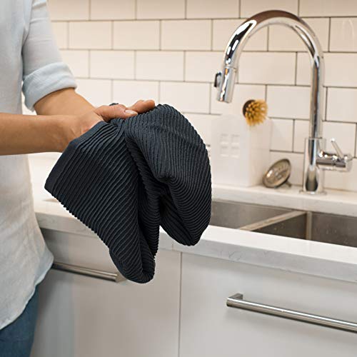 Now Designs Ripple Kitchen Towel, Set of 2, Black - Image 4