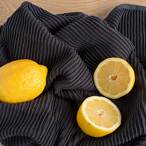 Now Designs Ripple Kitchen Towel, Set of 2, Black - Image 5