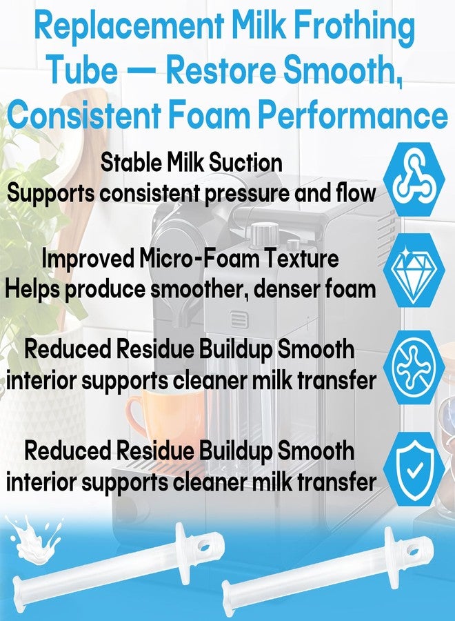 Stitokg (4 Pack) 5313253671 Milk Frothing Tube Pipe Compatible with DeLonghi Nespresso Lattissima One EN500, BPA-Free Silicone Milk Suction Hose, Odor-Free Coffee Machine Tube - Image 3
