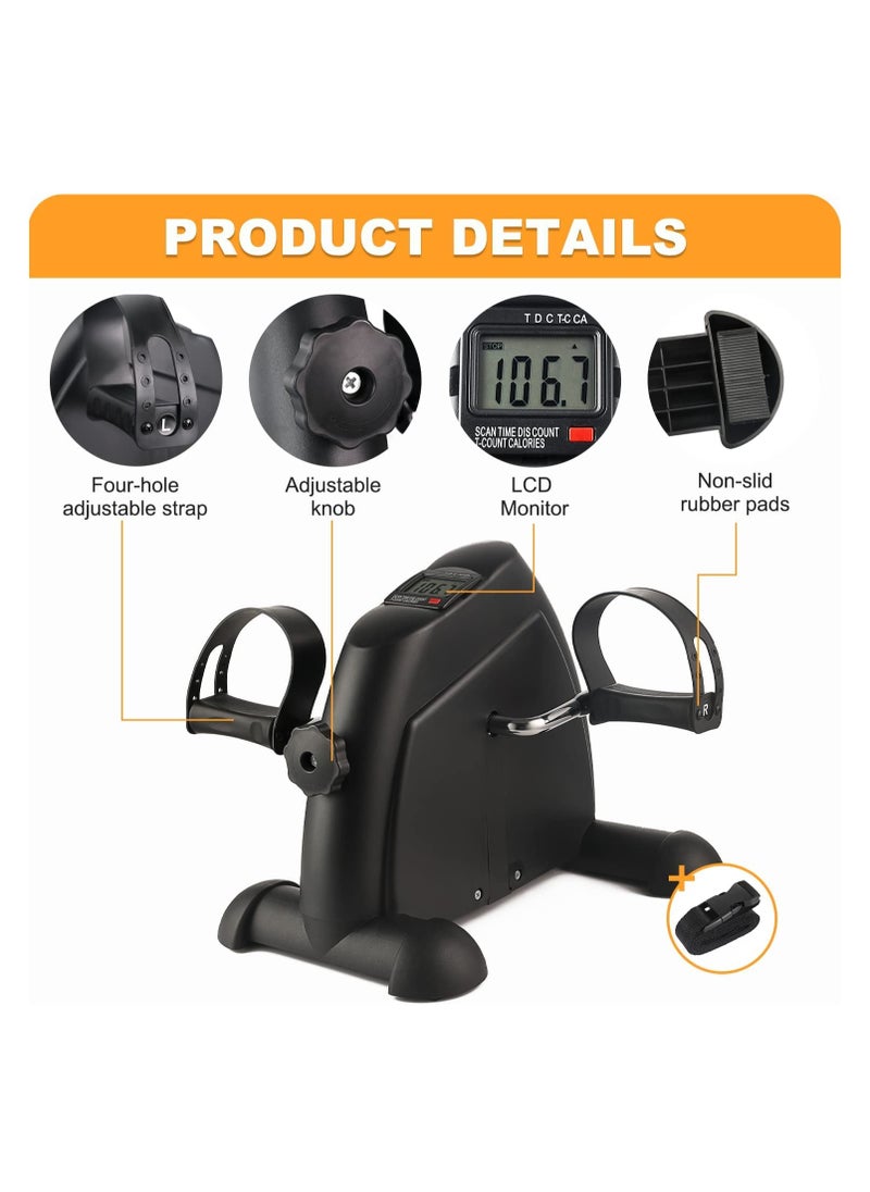 Cuken Portable Mini Exercise Bike Desk Cycle for Legs or Arms Exercise, Foot Pedal Exerciser with Screen Display  - Image 4