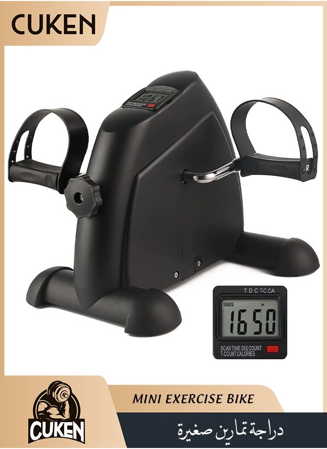 Cuken Portable Mini Exercise Bike Desk Cycle for Legs or Arms Exercise, Foot Pedal Exerciser with Screen Display  - Image 1