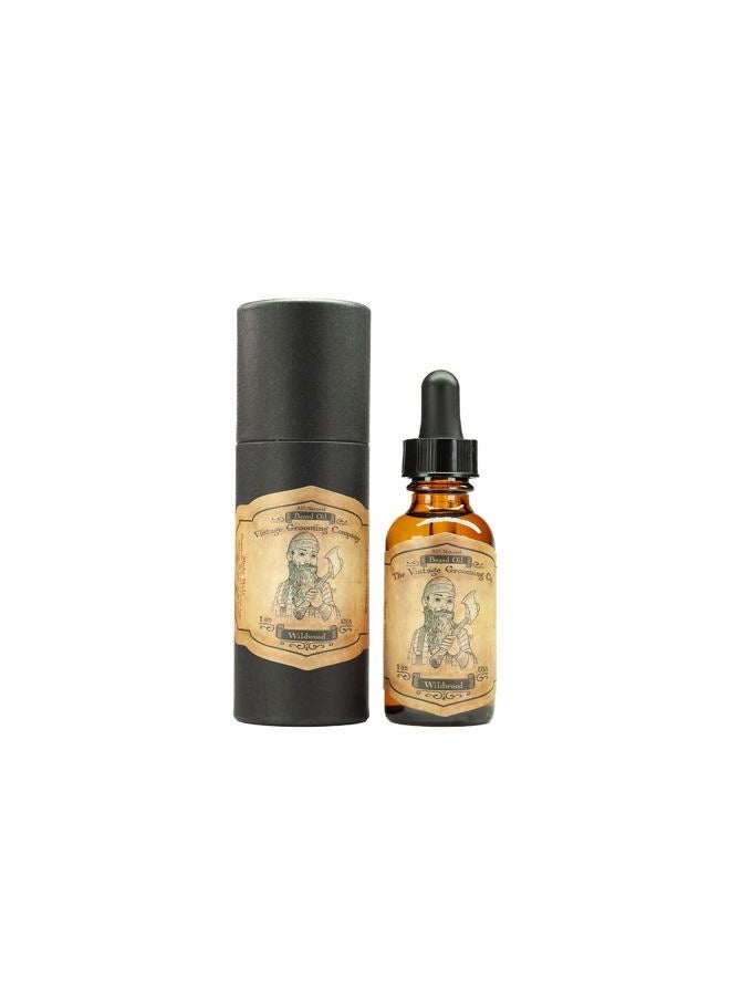 THE VINTAGE GROOMING CO. - Wildwood Beard Oil - All Natural (1oz) - Image 1
