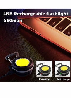 KASTWAVE Mini Keychain Led Flashlight 800 Lumens Bright Cob Mini Flashlight Keychain Light with Folding Bracket Bottle Opener Magnet Portable Pocket Light for Camping Emergency Fishing Style B  - Image 4