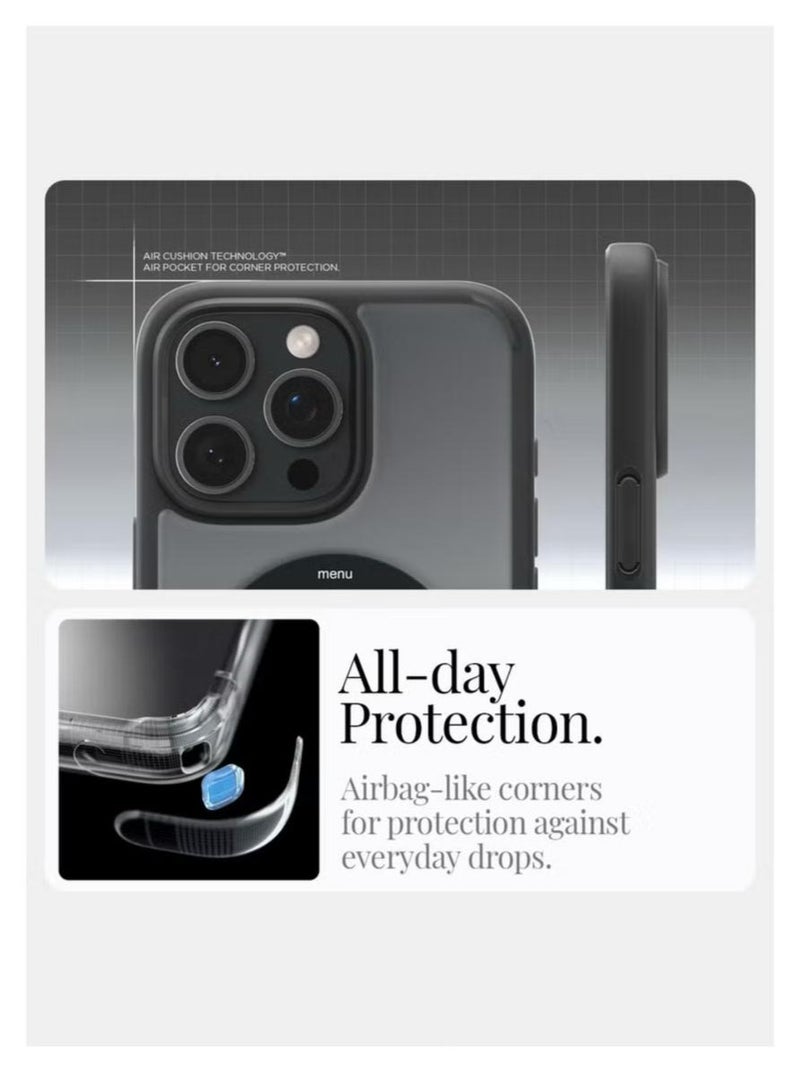 Spigen Ultra Hybrid MagFit for iPhone 16 Pro Max Case Cover with MagSafe (2024) - Classic Black - Image 4