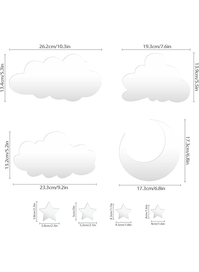 إيروريكس ملصقات مرآة حديثة وبسيطة من الأكريليك لتزيين غرفة نوم الأطفال وغرفة المعيشة وغرفة الأطفال - Image 5