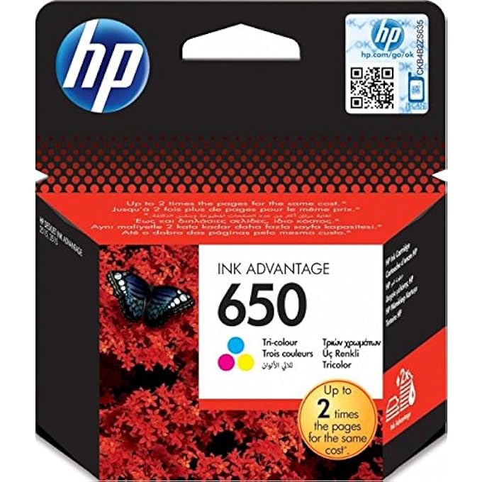 HEWLETT PACKARD خراطيش حبر CZ101AK 650 الأسود و CZ102AK 650 ثلاثي الألوان، 2 قطع - Image 3