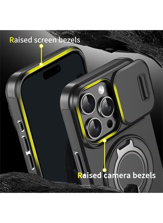 X-level - iPhone 16 Pro Max Magsafe Case Cover with Slide Camera Cover, with Build in 360° Invisible Stand, Shockproof Military Grade Drop Protection Cover Case Magnetic Magsafe Cover for iPhone 16 Pro Max - Image 1