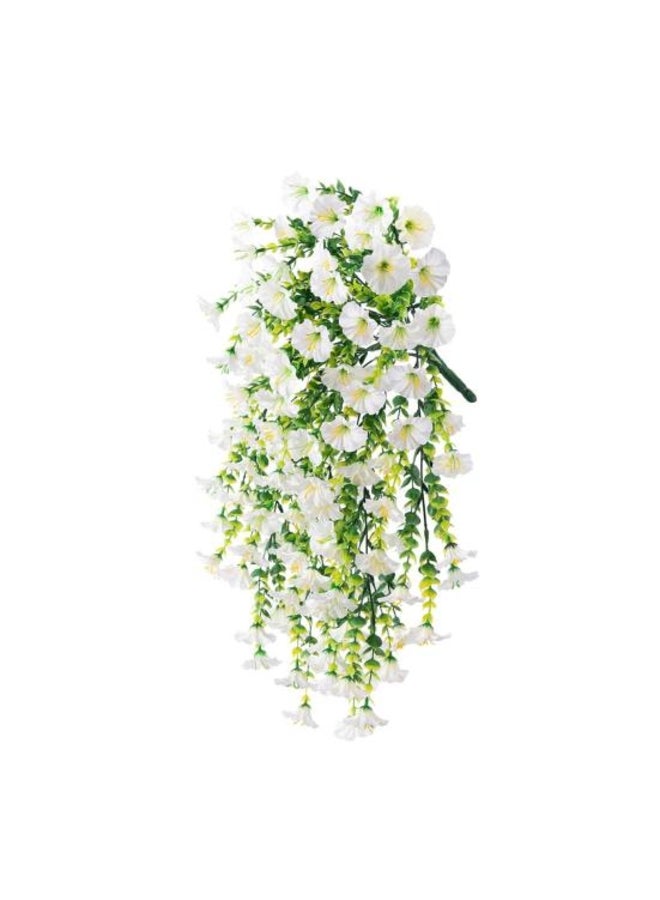 Yousheng Artificial Hanging Petunia Flowers UV Resistant Faux Plants Outdoor Fake Petunia Stripe Spring Summer Decor for Home Mantel Door Porch Patio 