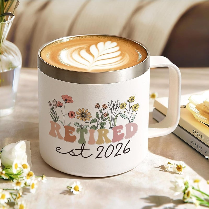 Lifecapido Retirement Gift for Woman, Retirement Gifts for Women 2026, 14oz Insulated Coffee Mug, Retired Birthday Christmas Gifts for Women Mom Grandma Teacher Nurse Coworkers - Image 5