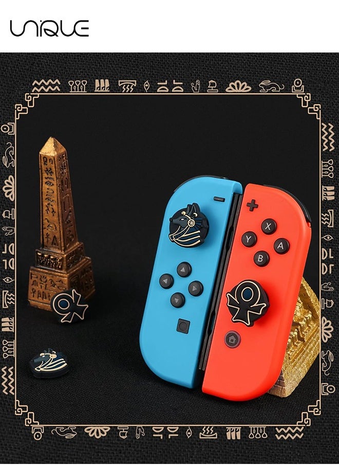 Unique - 4Pcs Switch Thumb Grips Caps for Nintendo Switch - Switch Joystick Caps Cool Joycon Thumb Grips Compatible with Lite Switch OLED Thumbstick Caps Silicone Joystick Dust Cover - Image 1