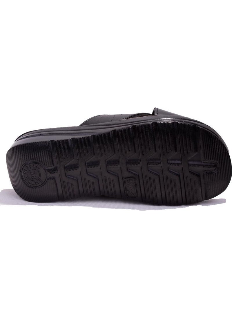 Polaris - 403003C Black Orthopedic Casual Women's Slippers - Image 1