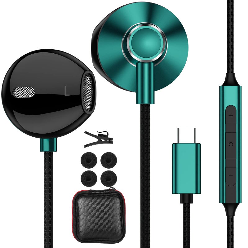 ACAGET USB C Earbuds for Samsung Galaxy S25 S24 FE S23 Plus S22 Ultra A35 A54 USB Type C Headphones HiFi Stereo Wired USB-C Earphones with Mic Volume Control Android Headphone for iPhone 15 16 17 Pro Max - Image 1