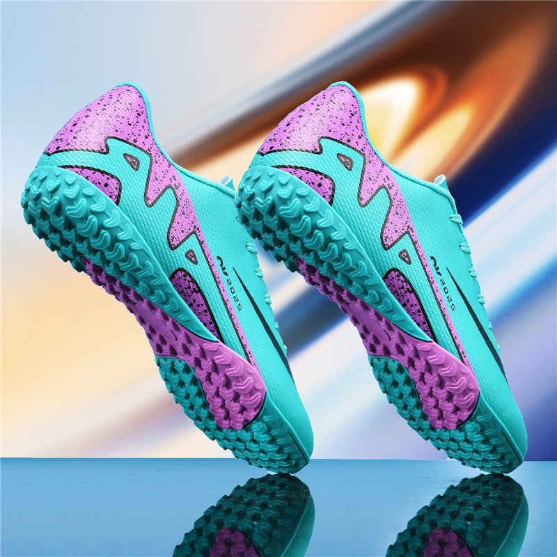 Foreign trade Ronaldo 14 thorn 15 football shoes for boys and girls students broken nails spike competition training sneaker generation Black tf broken nails a2286 - Image 2