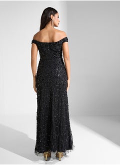 Bardot Side Slit Sequin Dress - pzsku/Z420605886F80F675D8C5Z/45/_/1728020749/11eddec4-6e80-4f54-a576-7a368a5cc06b