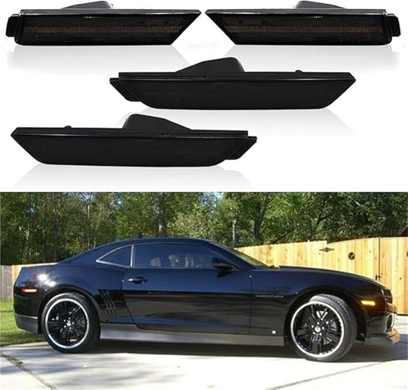 2010 2015 Chevrolet Camaro Side Marker Lights Assemblies 4PCS Clear Housing - Image 3