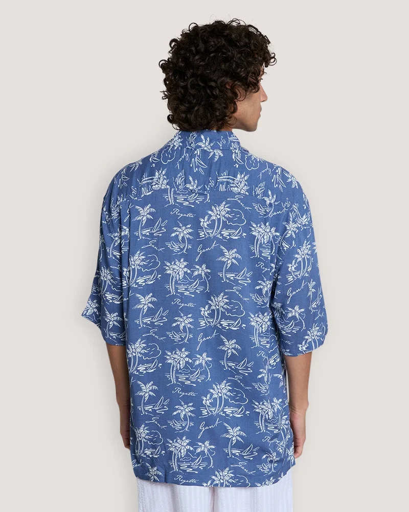 غانت قميص غانت بقصة مريحة وطبعة جزيرة