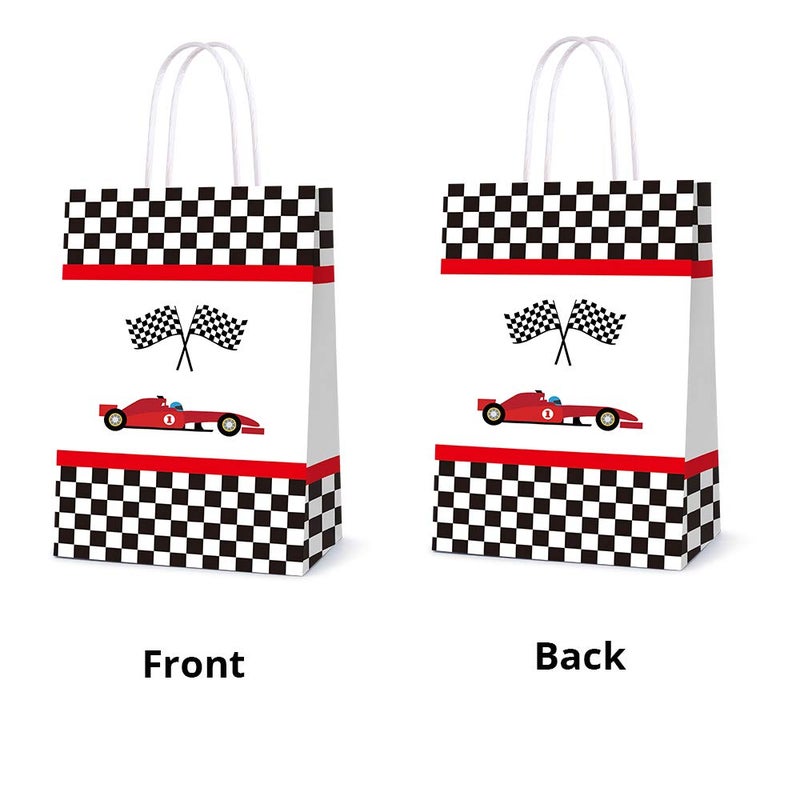 BCHOCKS 16 PCS Party Favor Bags for Racing Car Birthday Party Supplies, Party Gift Goody Treat Candy Bags for Racing Car Party Favors Decor for Racing Car Themed Birthday Decorations - Image 5