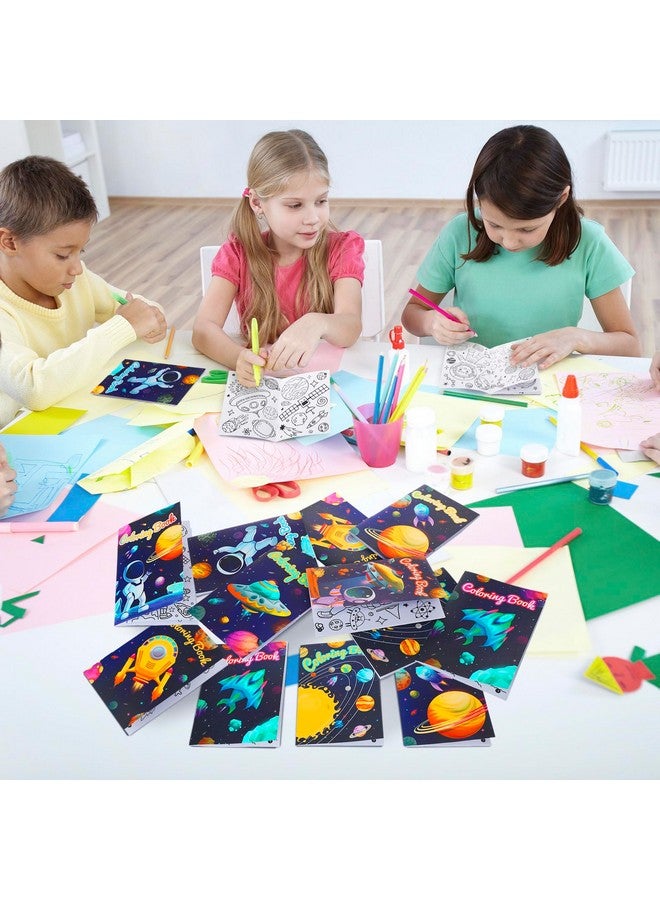 Jutom 48 Pcs Outer Space Coloring Books Bulk for Kids Space Theme Astronaut Rocket Mini Coloring Book Set for Solar System Birthday Planet Party Decor Gift Classroom Back to School Favors Supplies - Image 4