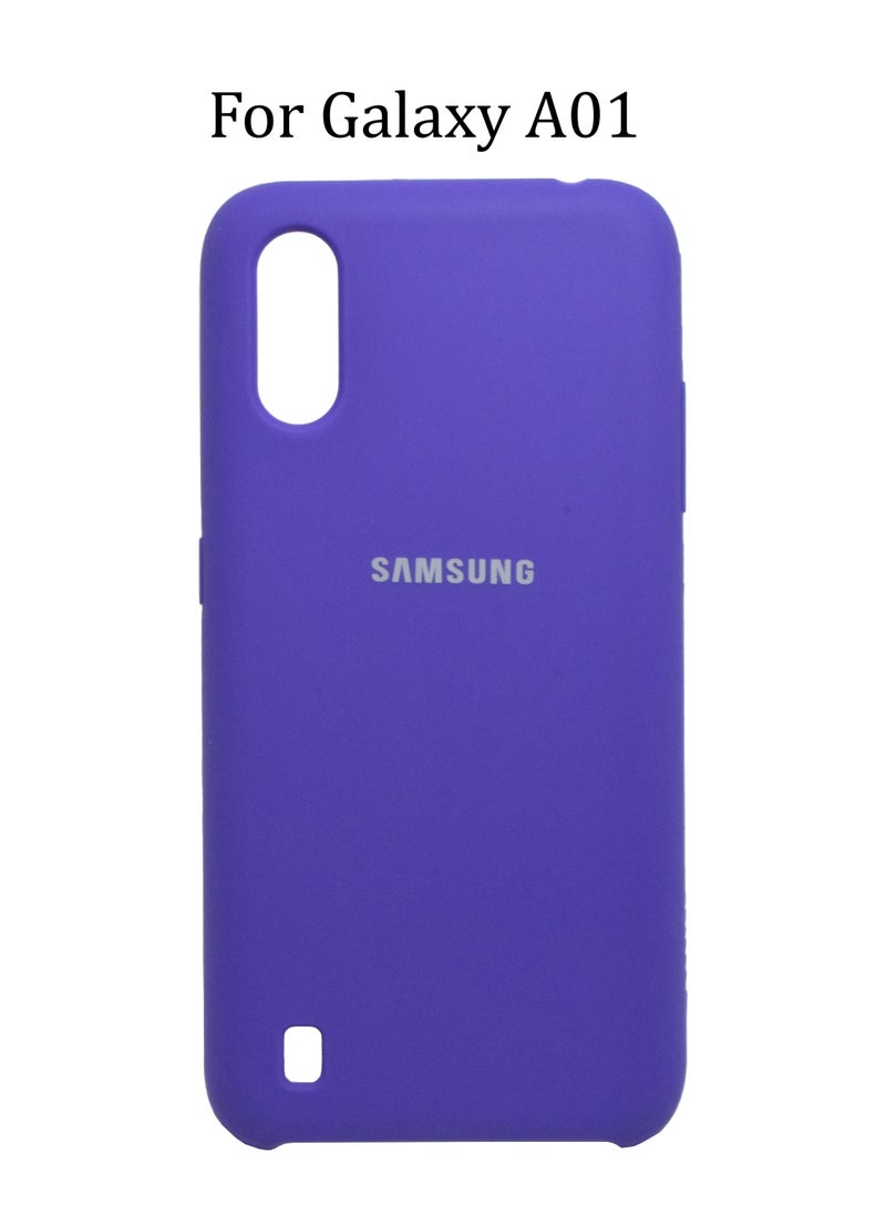 جالاكسي ديزاين غطاء واقٍ من السيليكون لهاتف Samsung Galaxy A01 جراب رفيع وأنيق مع بطانة داخلية من الألياف الدقيقة  - Image 1