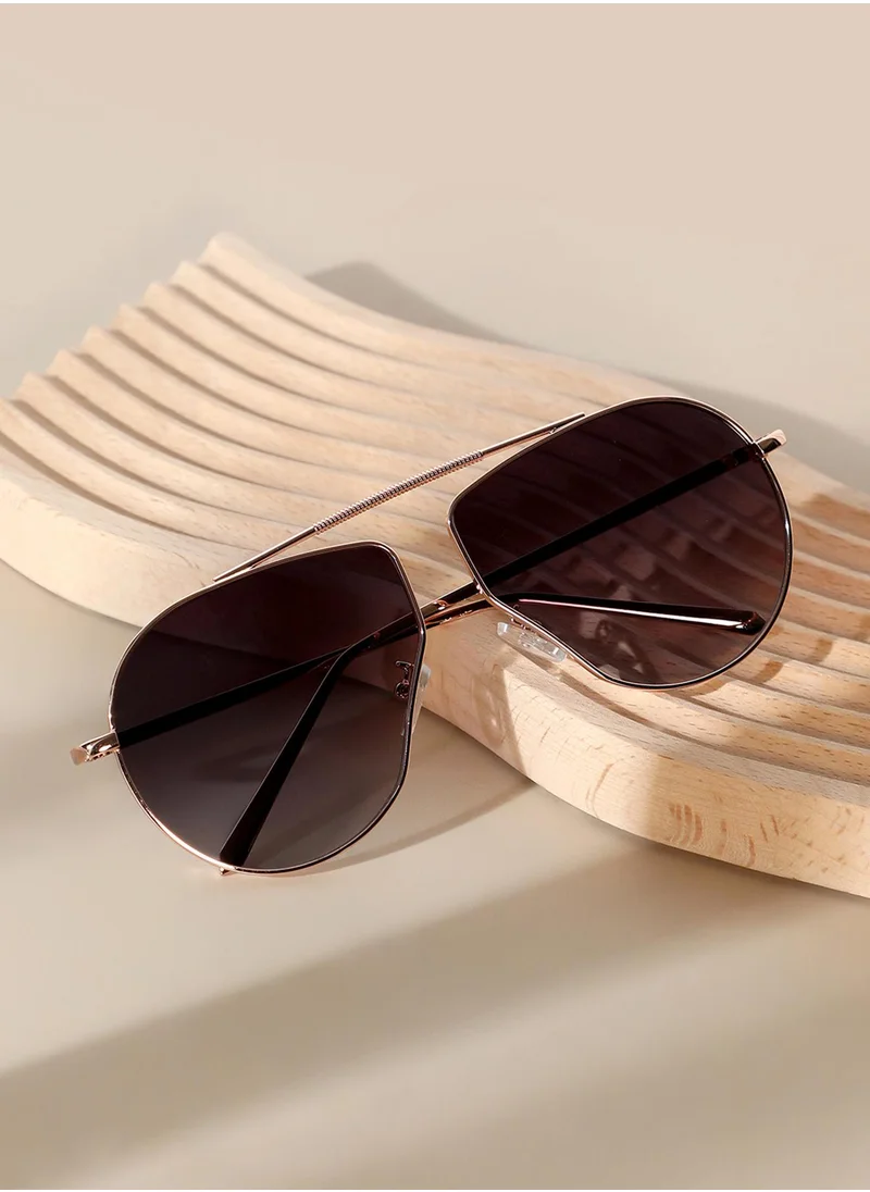 صوص هاوت The Bar Pavement Oversized Sunglasses - Midnight Black