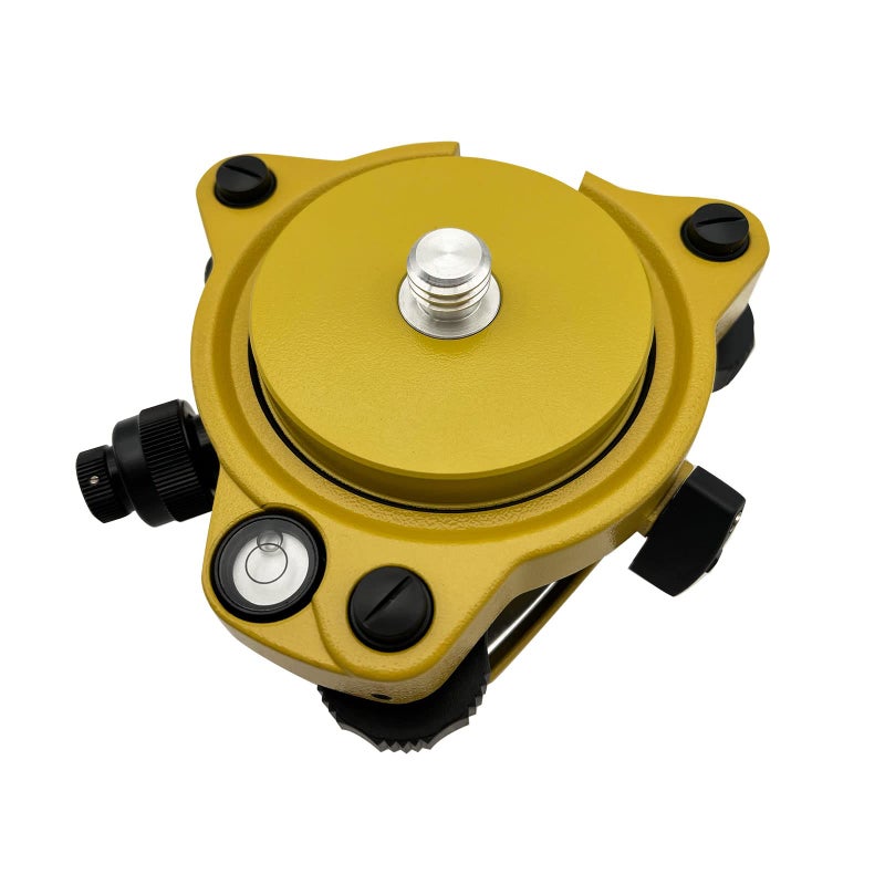 LS2015 New Yellow Tribrach with Optical Plummet & Carrier Fixed Adapter, Optical Plummet Adapter with 5/8x11 Thread Mount for GPS