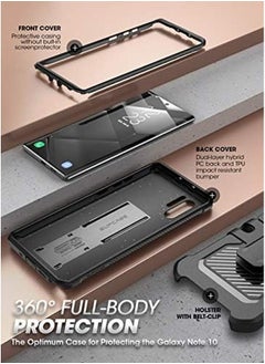SupCase Unicorn Beetle Pro Series Case For Samsung Galaxy Note 10 2019 Release Full Body Rugged Holster And Kickstand Without Built In Screen Protector Black  - Image 3