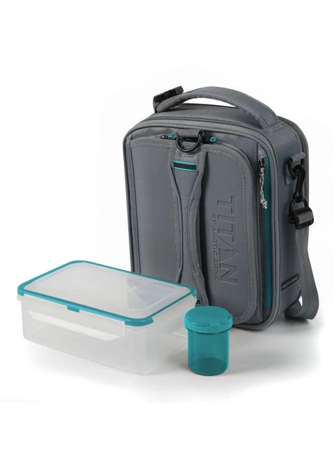 Arctic Zone Expandable Insulated Cooler Lunch box Set with Ice Walls Including 2 Continers and 2 Ice Packs And 100% Leak Proof