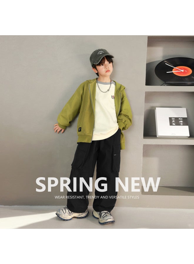 Luson Chen Dazhu Boys' Hoodie Jacket Spring Autumn  New Children's Casual Top Boys' Hooded Coat - Image 3