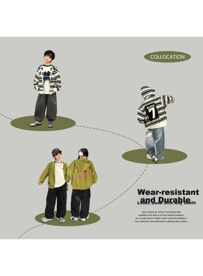 Luson Chen Dazhu Boys' Hoodie Jacket Spring Autumn  New Children's Casual Top Boys' Hooded Coat - Image 1