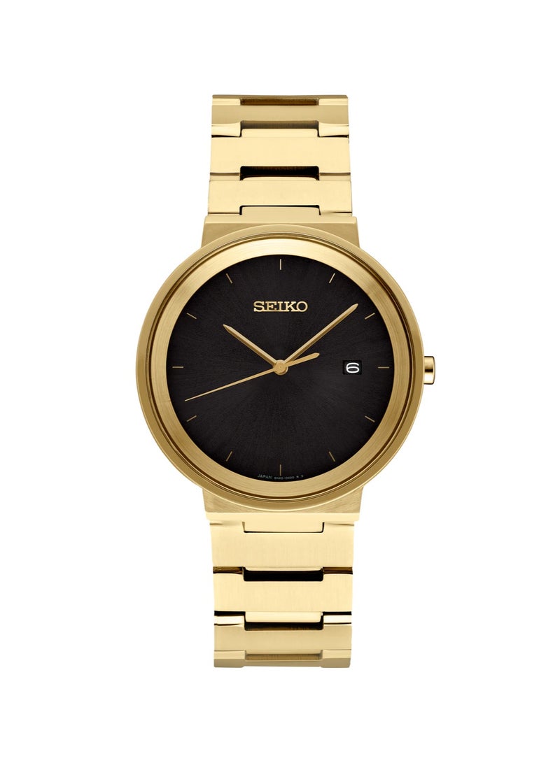 Seiko Essentials Quartz Black Dial Men's Watch SUR488