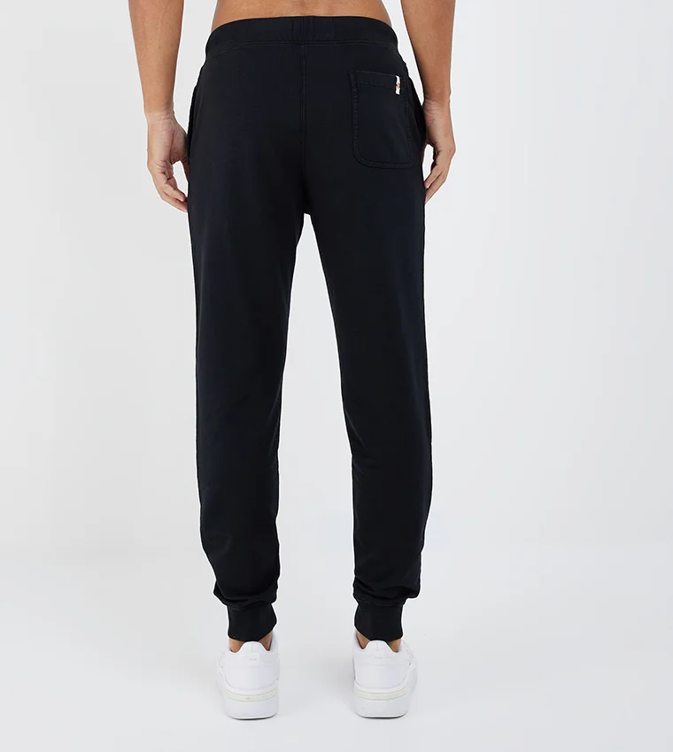 بيفرلي هيلز بولو كلوب بنطلون رياضي أسود بقصة عادية قابلة للغسل