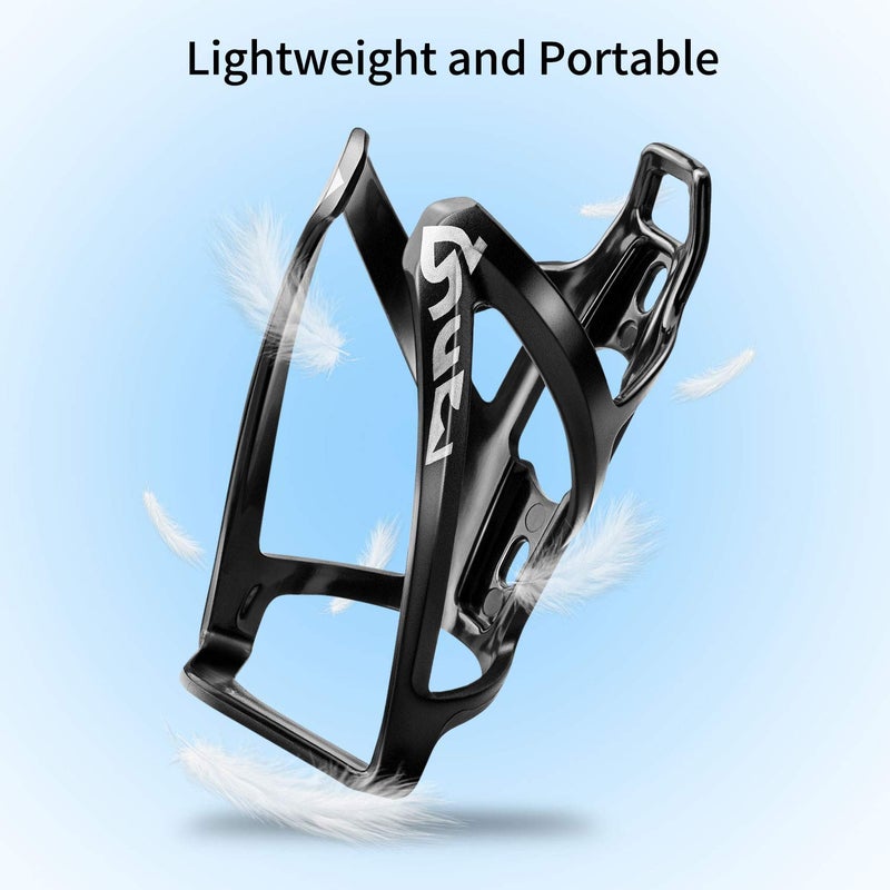 Suruid Bike Water Bottle Cage Ultra-Light Bicycle Bottle Holder Universal Bike Cup Holder Rack for Bicycle, Cycling, MTB, Road/Mountain Bikes 2 Pack - Black - Image 4