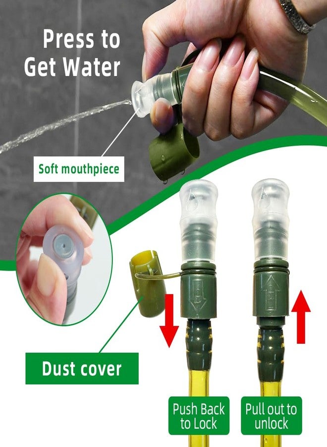 RENEWPOK Hydration Bladder, 2L Water Bladder for Hiking Backpack Leak Proof Water Reservoir Storage Bag, BPA-Free Water Pouch Hydration Pack for Camping Cycling Running, Military Green 2 Liter - Image 4