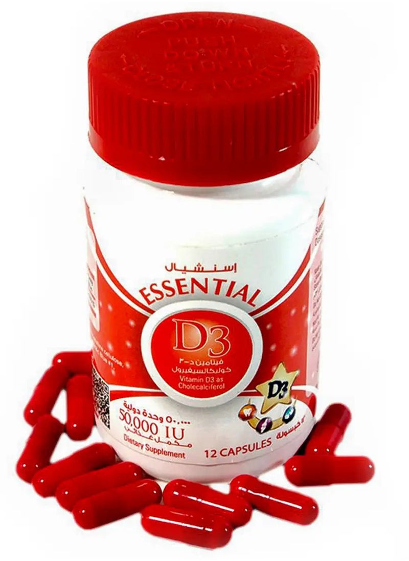 Essential Pack Of 2 Essential Vitamin D3 50.000 12 Caps  - Image 2
