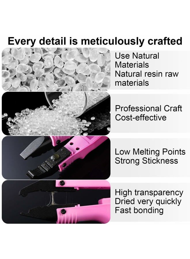 Maitys 200g 4000 Pcs Keratin Granule Beads Hair Extension Keratin Glue Granule Pellet Granule Bead Hot Fusion Extensions Glue Tips for Hair Extension Nail Design(Clear) - Image 3