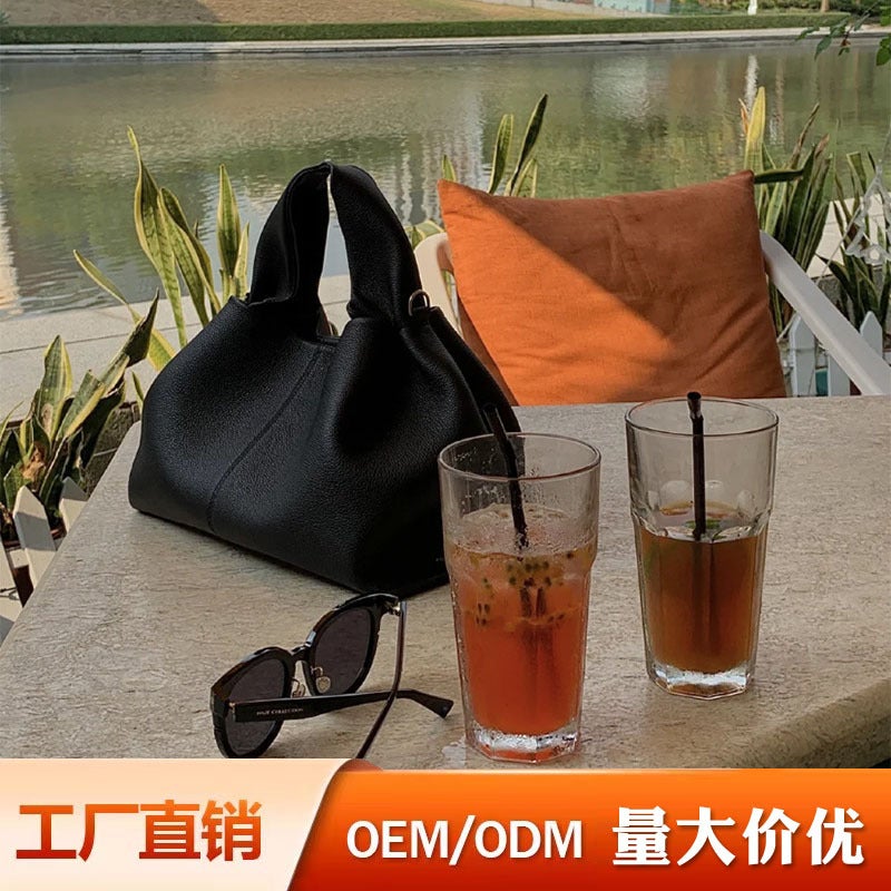 French Niche Brand Versatile Pure Color Lunch Box Bag Fashion Handbag Single Shoulder Crossbody Bag For Women - Image 3