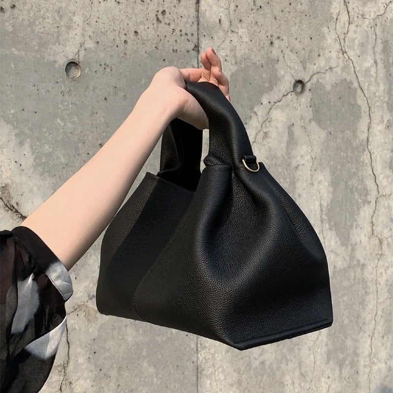 French Niche Brand Versatile Pure Color Lunch Box Bag Fashion Handbag Single Shoulder Crossbody Bag For Women - Image 2
