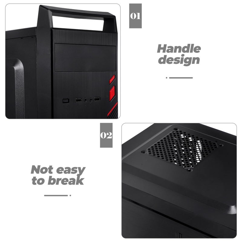 حالة ميني ITX معدنية مدمجة قابلة للحمل لسطح المكتب، هيكل كمبيوتر مكتبي للاستخدام في الألعاب والمكتب والمنزل والمقاهي - Image 4