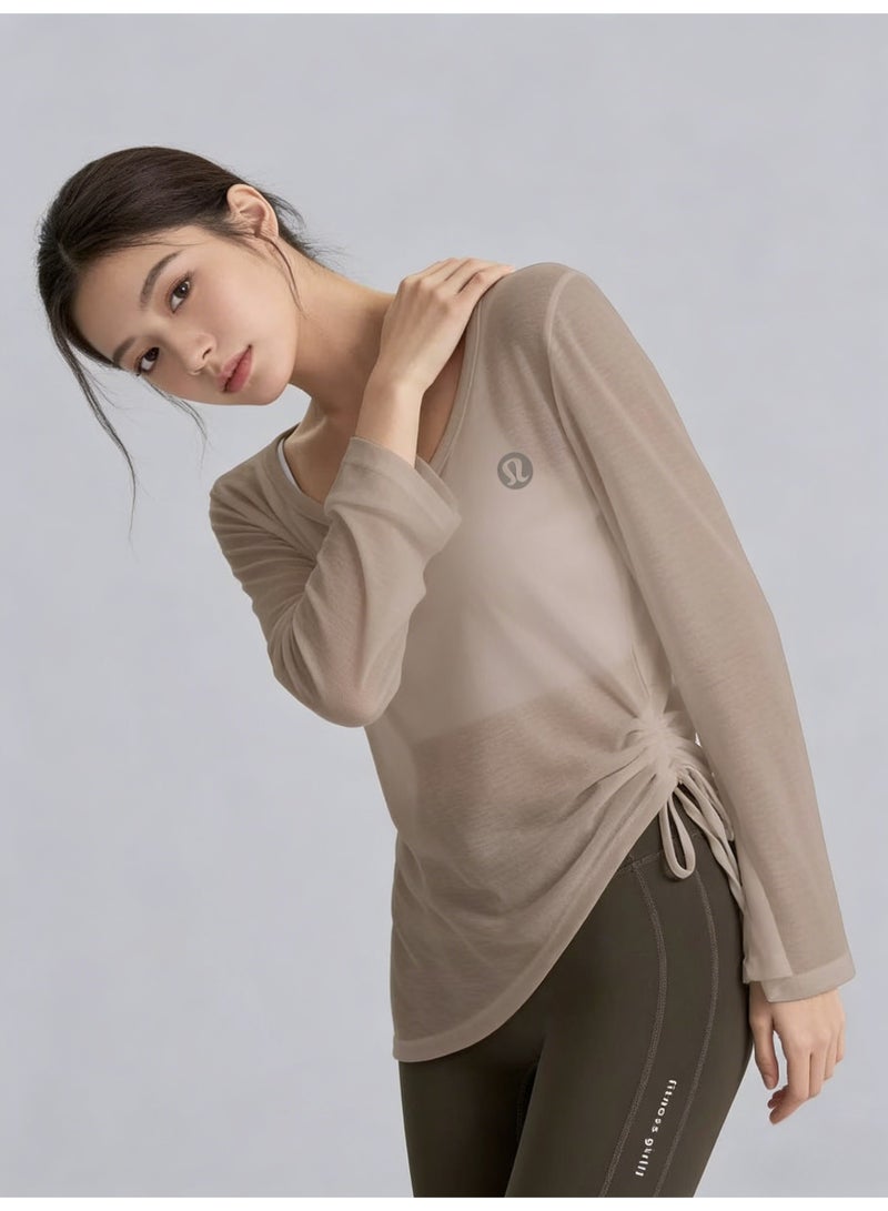 Lululemon Women's Thin Fit Sports Top, Made of Moisture wicking Fabric and Minimalist Logo - Image 3